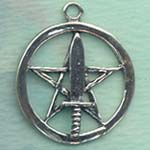 Athame/Dagger Pentacle 1 inch across