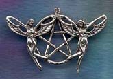 Double Fairy Pentacle 1 7/8 inches across